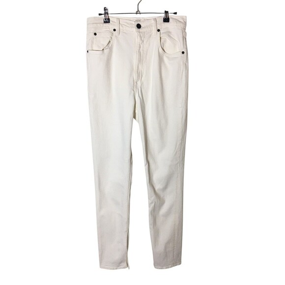 Slvr Lake Pants Women's Size 30 White Premium Denim Beatnik Cotton Blend - Picture 1 of 9